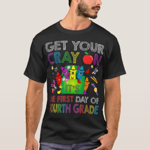Haal je krijt op de eerste dag van de vierde Schat T-shirt