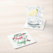 Haal je kuitje niet in een driehoekskerstmis kartonnen onderzetters (Insitu)