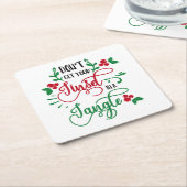 Haal je kuitje niet in een driehoekskerstmis kartonnen onderzetters (Schuin)