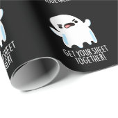 Haal je laken bij elkaar Grappige Ghost Pun Dark B Cadeaupapier (Rol Hoek)