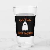 Haal je laken bij elkaar Halloween Ghost Glas (Achterkant)