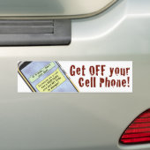 Haal je mobiele telefoon uit je telefoon bumpersticker (Op auto)