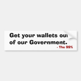 Haal je portemonnee uit onze overheidsbumper bumpersticker