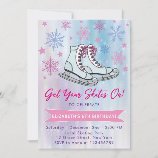 Haal je Schaatsen op ijsschaatsen Kaart (Voorkant)