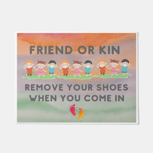 Haal je schoenen uit! deurmat (Voorkant)