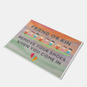 Haal je schoenen uit! deurmat (Schuin)