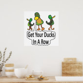 Haal je spullen in de rij poster (Keuken)