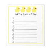 "Haal je spullen in een rij" Notitieblok (Voorkant)