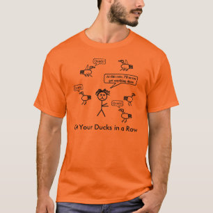 Haal je spullen in een rij t-shirt