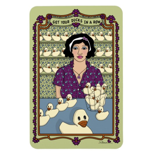 Haal je spullen in een Row_A_4x6 koelkast Magnet Magneet (Verticaal)