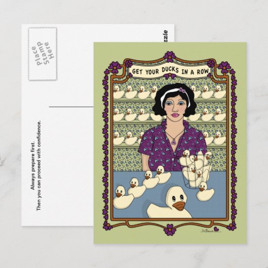 Haal je spullen in een Row_A_ Briefkaart (Voorkant / Achterkant)