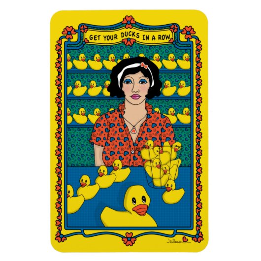 Haal je spullen in een row_B_4x6 koelkast magneet (Verticaal)