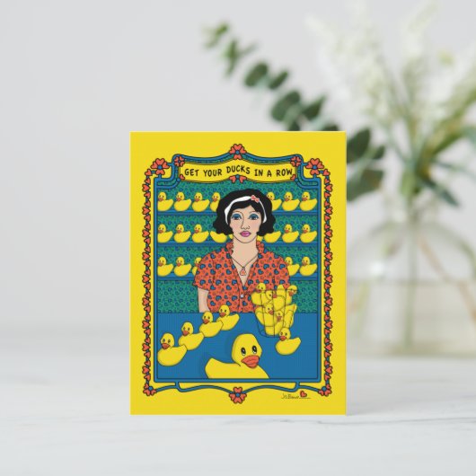 Haal je spullen in een Row_B_ Briefkaart (Staand voorkant)