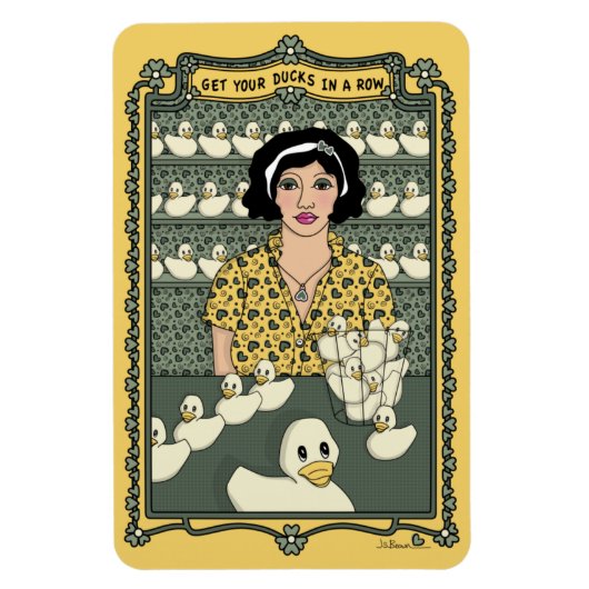 Haal je spullen in een Row_C_4x6 koelkast Magnet Magneet (Verticaal)