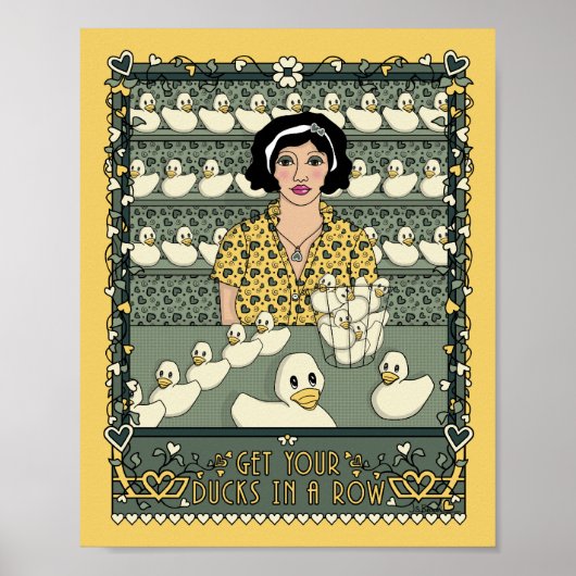 Haal je spullen in een Row_C_8x10 Poster (Voorkant)