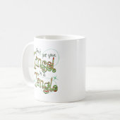 Haal je Tinsel niet in een Tangle kerstcadeau Koffiemok (Voorkant links)