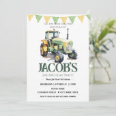 Haal je tractor 2e verjaardag kaart (Staand voorkant)