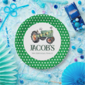 Haal je tractor 3e verjaardag papieren bordje (Feest)