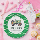 Haal je tractor 3e verjaardag papieren bordje (Feest)