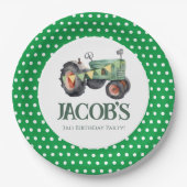 Haal je tractor 3e verjaardag papieren bordje (Voorkant)