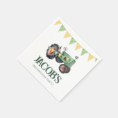 Haal je tractor 3e verjaardag servet (Hoek)