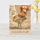 Haal je veren niet allemaal in een pluisje kaart (Gele Bloem)