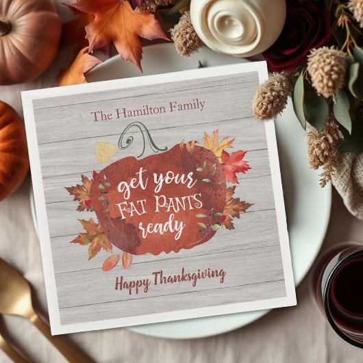 Haal je vetbroek klaar Thanksgiving servetten