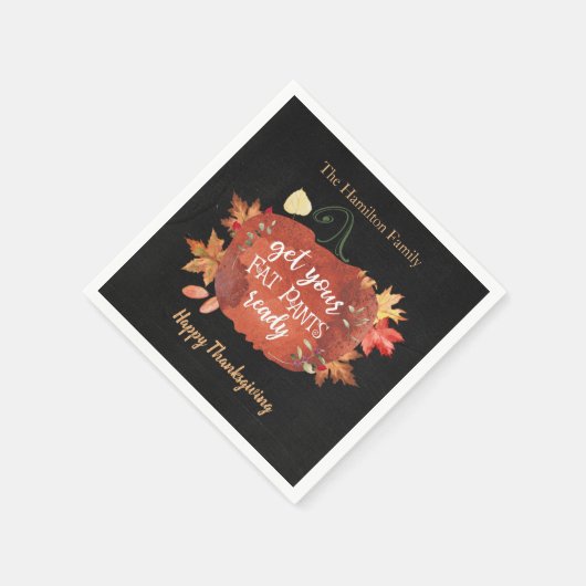 Haal je vetbroek klaar Thanksgiving servetten (Hoek)