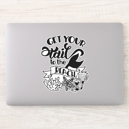 Haal je zeemeermin naar de buikkraak sticker (Computer)