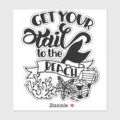 Haal je zeemeermin naar de buikkraak sticker (Vel)