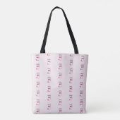 Haal koffie met roze bloemen uit tote bag (Achterkant)