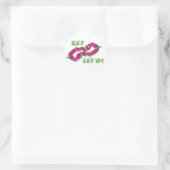 Haal Lei'd! (Paars) Ronde Sticker (Tas)