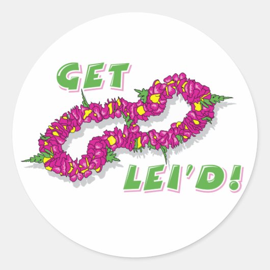 Haal Lei'd! (Paars) Ronde Sticker (Voorkant)