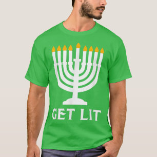 Haal Lit Hanukkah Menorah T-shirt