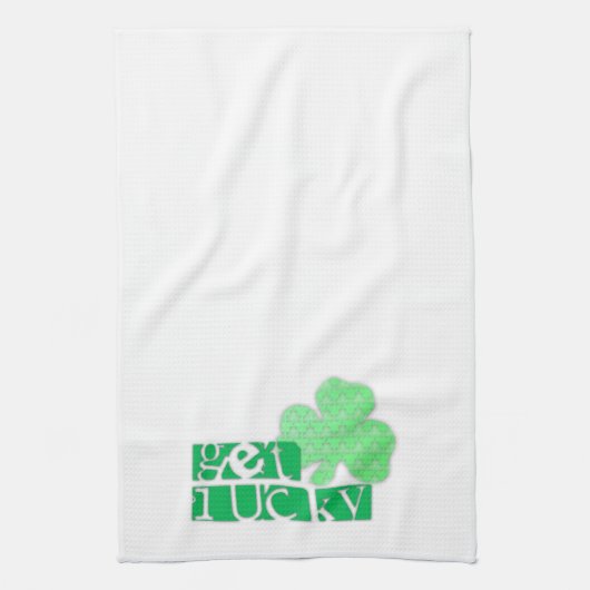 Haal Lucky L Clover Shamrocks St Patty K Towel Theedoek (Verticaal)