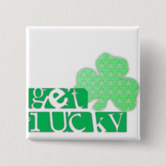 Haal Lucky L Clover Shamrocks St Patty S Button (Voorkant)