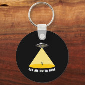 Haal me hier uit UFO-ontvoering Alien Believer Ali Sleutelhanger (Voorkant)