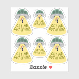 "HAAL ME HIER WEG!" UFO Ontvoering Stickers