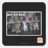 Haal me jongens vierkante sticker (Voorkant)