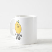 Haal me niet getraind, grappige Lemon Pun. Koffiemok (Voorkant links)