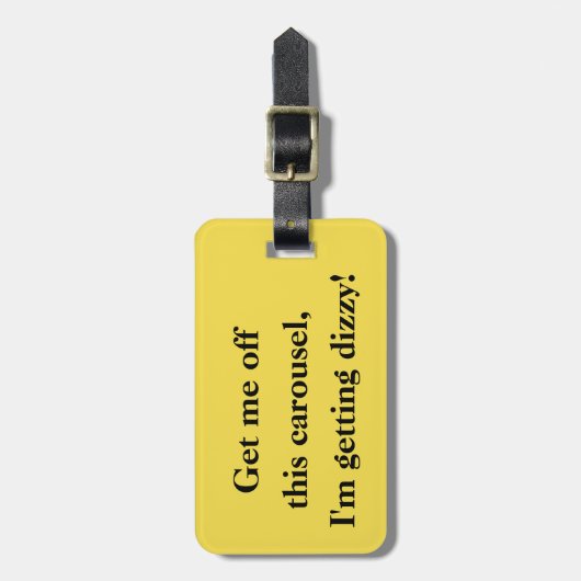 Haal me van deze carrousel af! Bagage label (Voorkant verticaal)