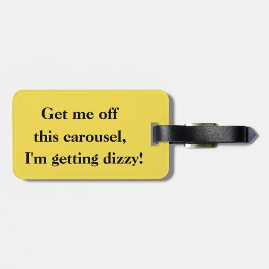 Haal me van deze carrousel af! Bagage label (Achterkant horizontaal)