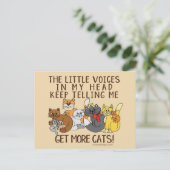 Haal meer katten Funny Gezegde Briefkaart (Staand voorkant)