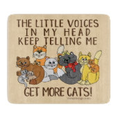 Haal meer katten Funny Gezegde Snijplank (Voorkant)