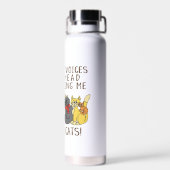 Haal meer katten Funny Gezegde Waterfles (Achterkant)