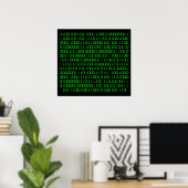 Haal meer uit - Binary Code poster (Thuiskantoor)