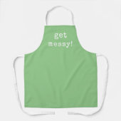 Haal Messy! Groen Schort (Voorkant)