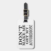 Haal Mijn Accordeon Er Niet Bij Bagagelabel (Voorkant verticaal)