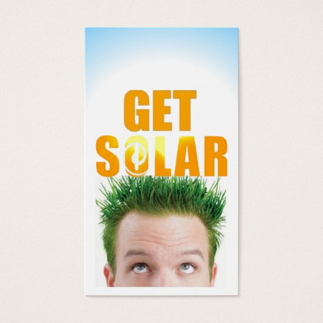 Haal milieuvriendelijke hernieuwbare energie uit z visitekaartjes (Voorkant)