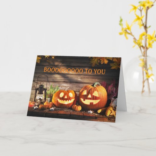 **HAAL OKTOBER BIRTHDAAG EN BOO AAN U* KAART (Gele Bloem)